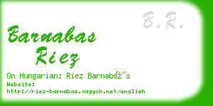 barnabas riez business card